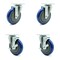 Service Caster 5 Inch Blue Polyurethane Wheel Swivel Top Plate Caster Set with 2 Brakes SCC SCC-20S514-PPUB-BLUE-TP2-2-TLB-2 - alternate 1
